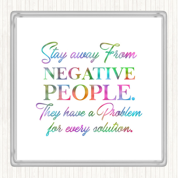 Every Solution Rainbow Quote Drinks Mat Coaster