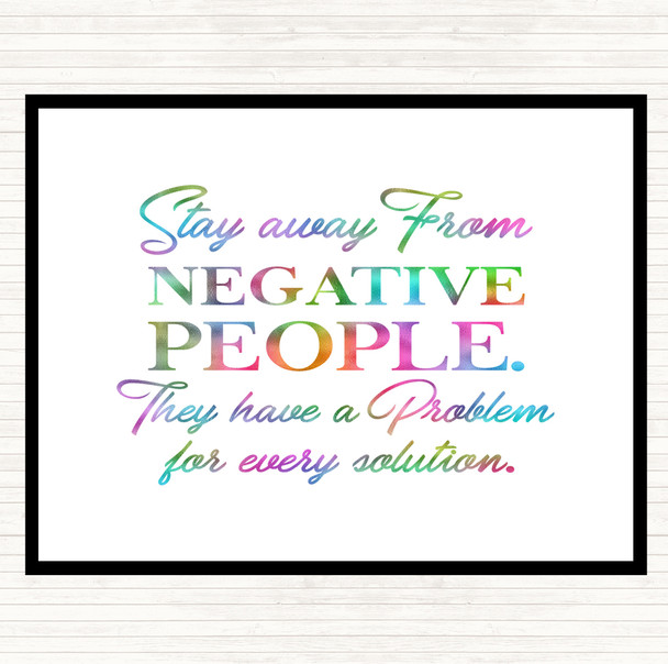Every Solution Rainbow Quote Dinner Table Placemat