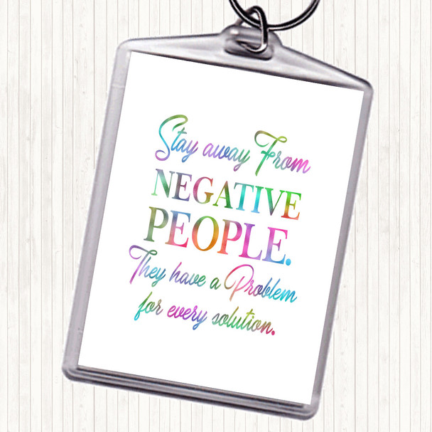 Every Solution Rainbow Quote Bag Tag Keychain Keyring