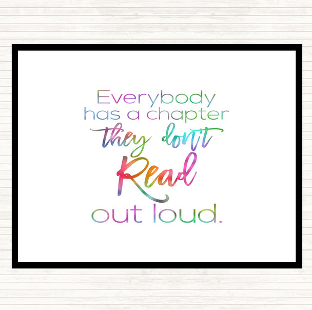 Everybody Has A Chapter Rainbow Quote Dinner Table Placemat