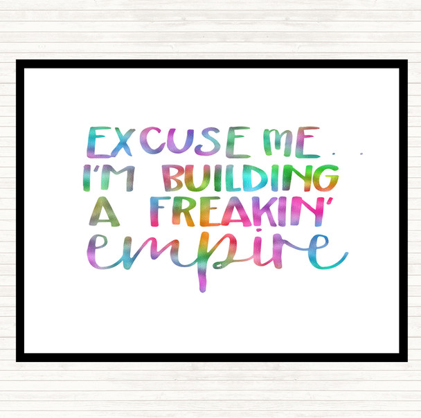 Excuse Me Rainbow Quote Dinner Table Placemat