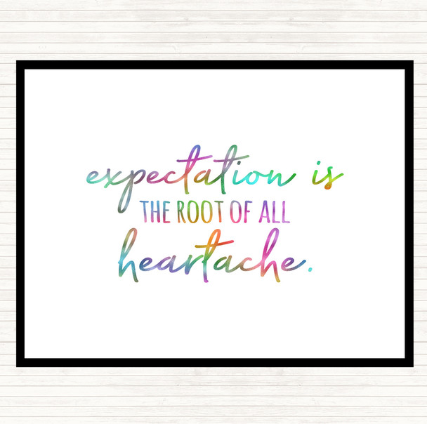 Expectation Rainbow Quote Dinner Table Placemat