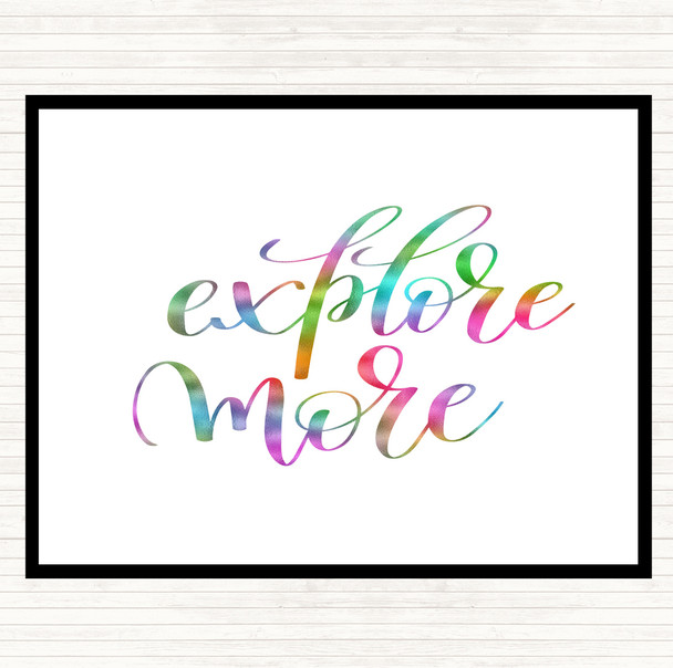 Explore More Rainbow Quote Dinner Table Placemat