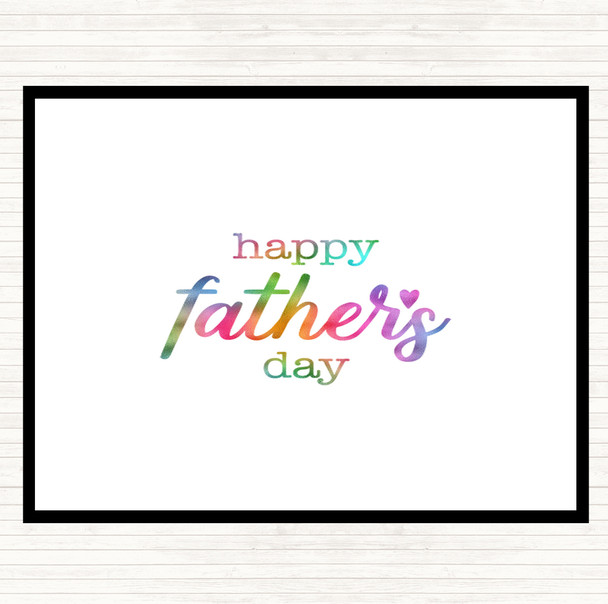 Fathers Day Rainbow Quote Mouse Mat Pad
