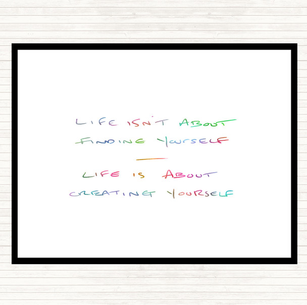 Finding Yourself Rainbow Quote Dinner Table Placemat