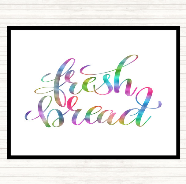 Fresh Bread Rainbow Quote Dinner Table Placemat