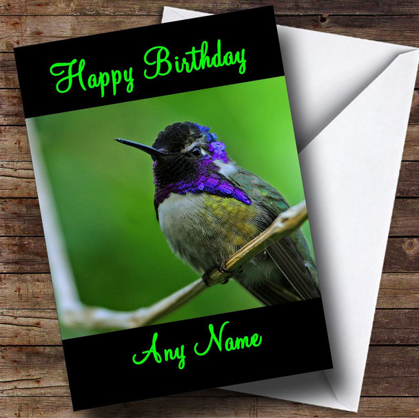 Hummingbird Personalised Birthday Card