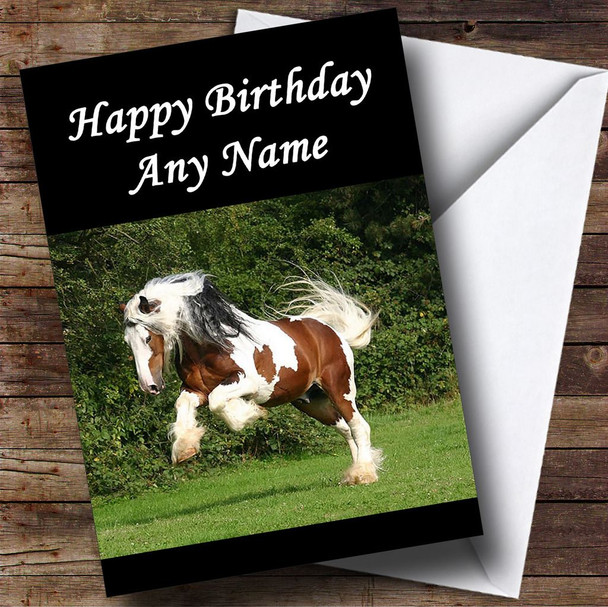 Galloping Horse Personalised Birthday Card