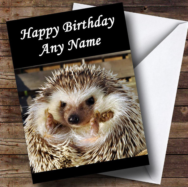 Cute Hedgehog Personalised Birthday Card