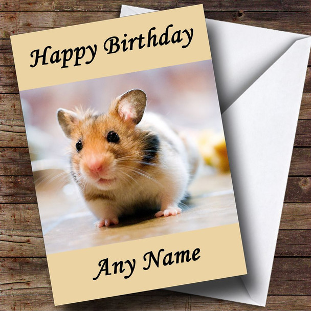 Cute Little Hamster Personalised Birthday Card