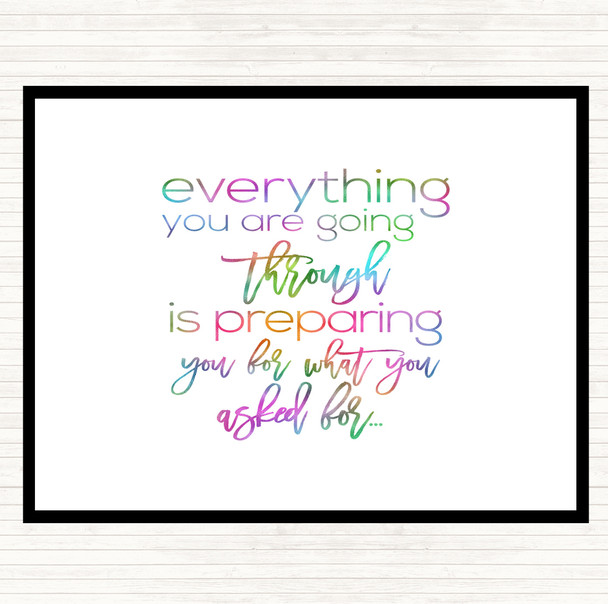 Going Through Rainbow Quote Mouse Mat Pad
