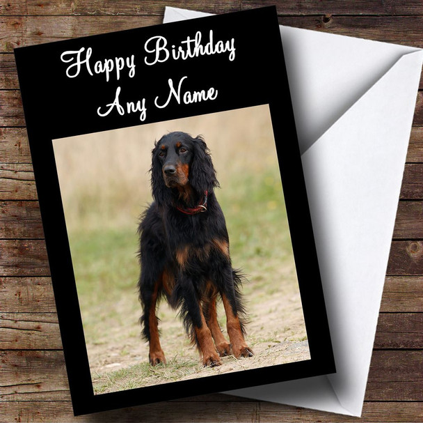 Gordon Setter Personalised Birthday Card