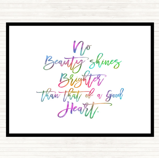 Good Heart Rainbow Quote Dinner Table Placemat