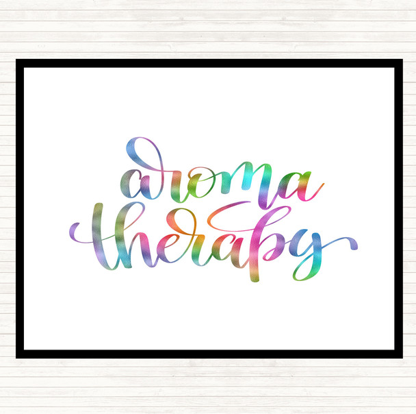 Aromatherapy Rainbow Quote Dinner Table Placemat