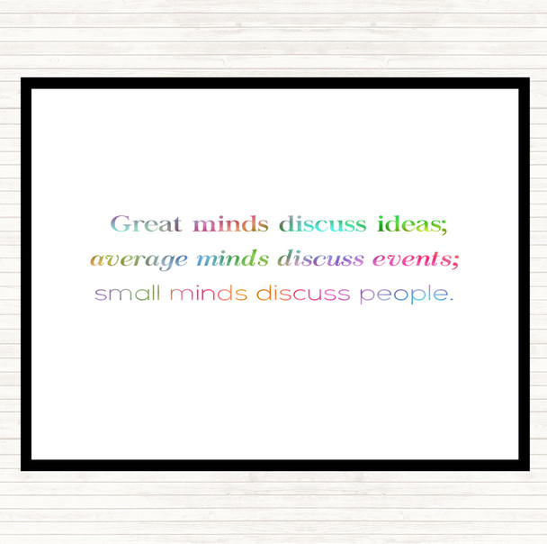 Great Minds Rainbow Quote Dinner Table Placemat