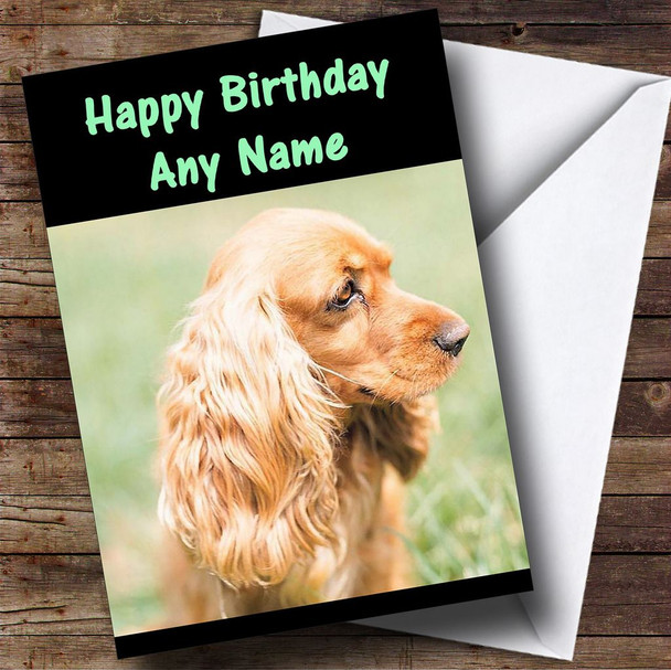 Cocker Spaniel Personalised Birthday Card