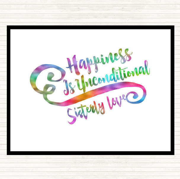 Happiness Is Rainbow Quote Dinner Table Placemat