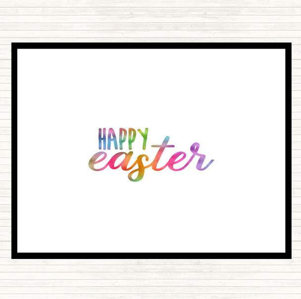 Happy Easter Rainbow Quote Dinner Table Placemat