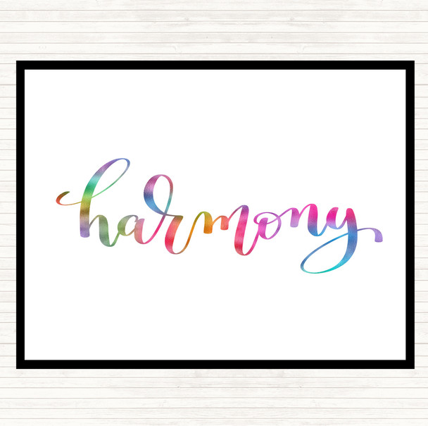 Harmony Rainbow Quote Mouse Mat Pad