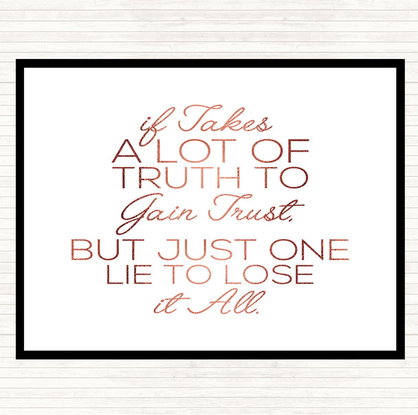 Rose Gold A Lot Of Truth Quote Mouse Mat Pad