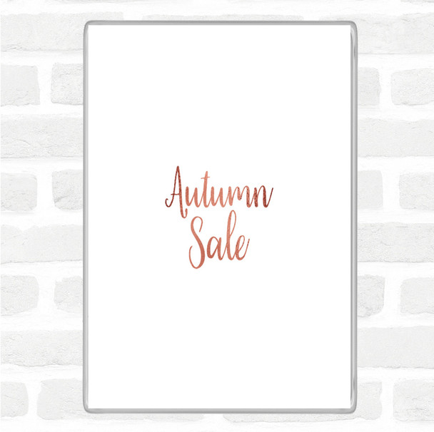 Rose Gold Autumn Sale Quote Jumbo Fridge Magnet