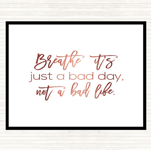 Rose Gold Bad Day Quote Mouse Mat Pad