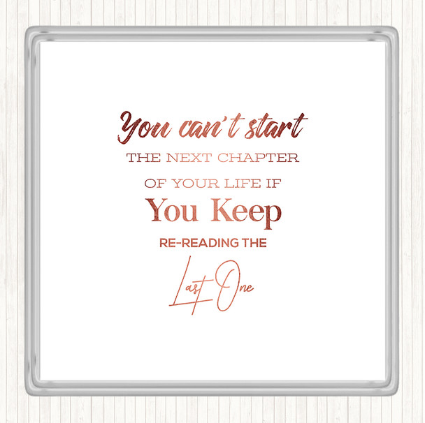 Rose Gold Last One Quote Drinks Mat Coaster