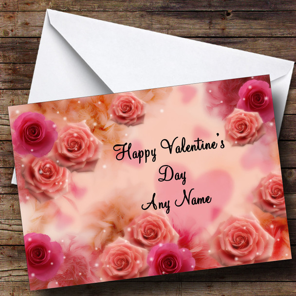 Romantic Roses Personalised Valentine's Day Card