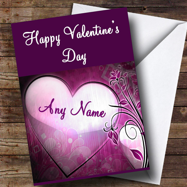 Gorgeous Purple Love Romantic Personalised Valentine's Card