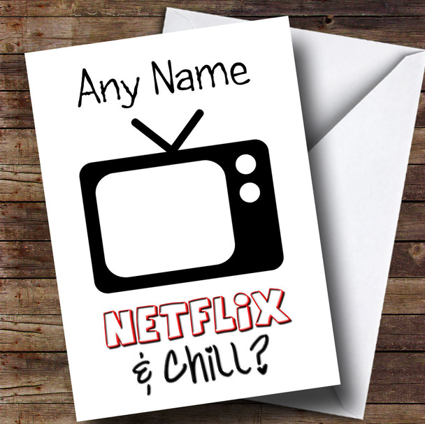 Valentines Netflix And Chill Personalised Valentines Card