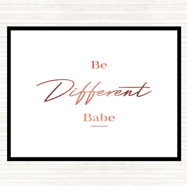 Rose Gold Be Different Quote Mouse Mat Pad