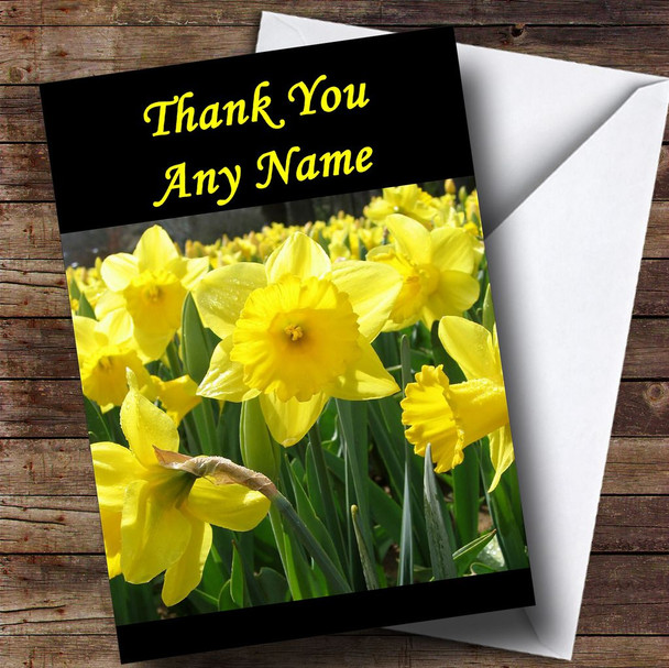 Daffodils Personalised Thank You Card