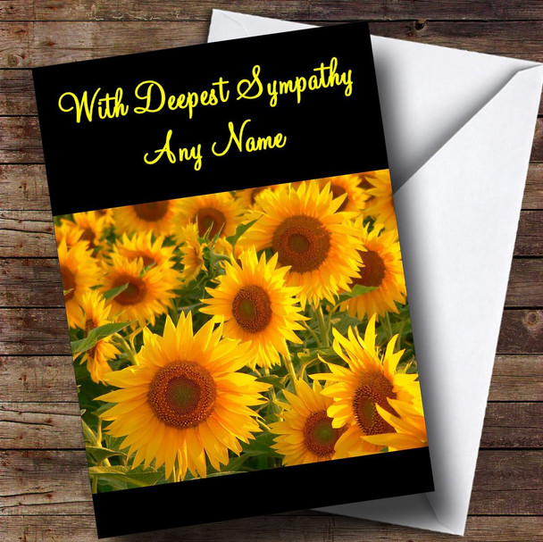 Sunflowers Personalised Sympathy / Sorry For Your Loss Card