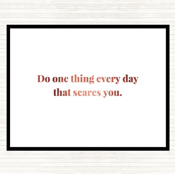 Rose Gold One Thing Everyday Quote Mouse Mat Pad