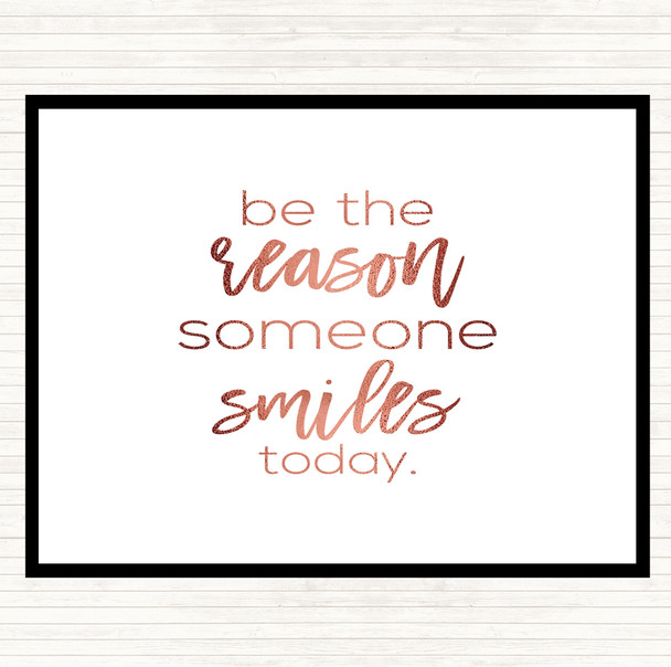 Rose Gold Be The Reason Quote Mouse Mat Pad