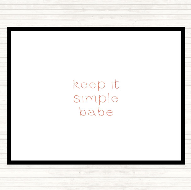 Rose Gold Simple Babe Quote Mouse Mat Pad