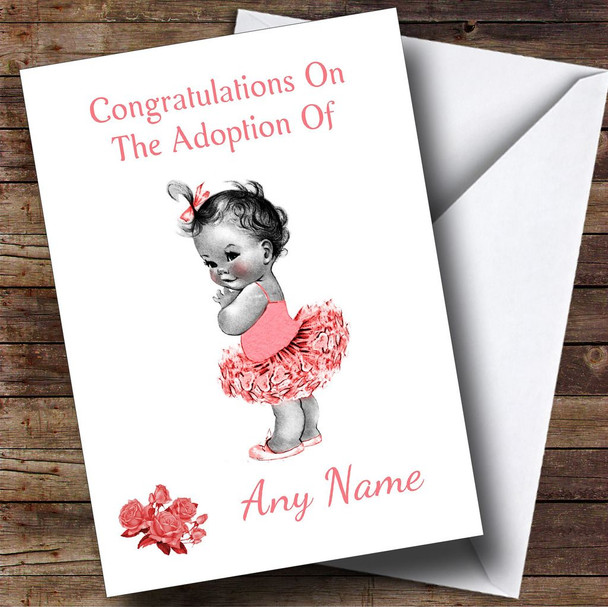 Adoption Congratulations Adopting A Girl Daughter Personalised Card