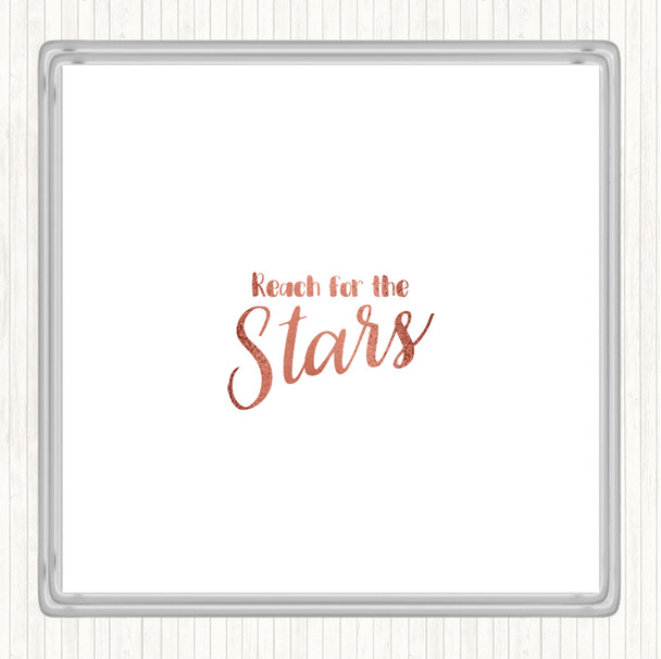 Rose Gold Stars Quote Drinks Mat Coaster