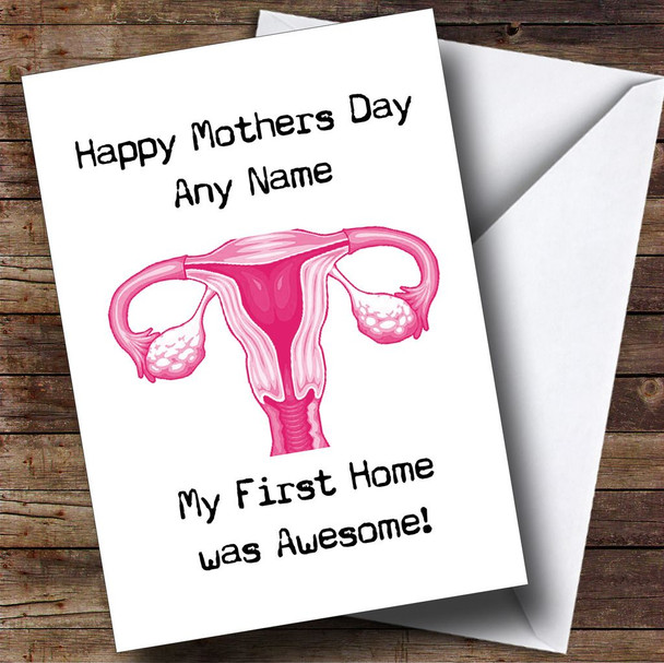 Funny Rude My First Home Personalised Mother's Day Card