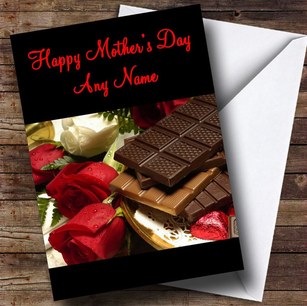 Chocolates And Roses Personalised Mother's Day Card