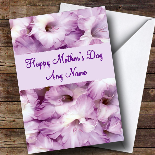 Stunning Purple Petals Personalised Mother's Day Card
