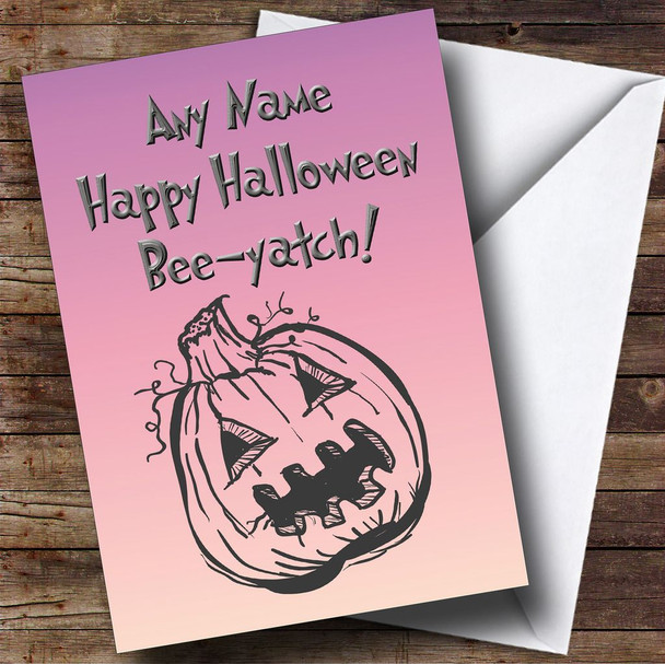 Pumpkin Personalised Halloween Card