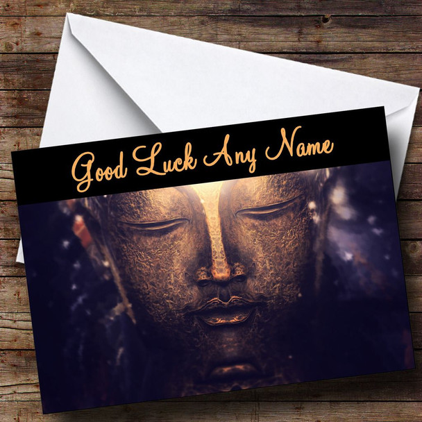 Buddha Bronze Personalised Good Luck Card