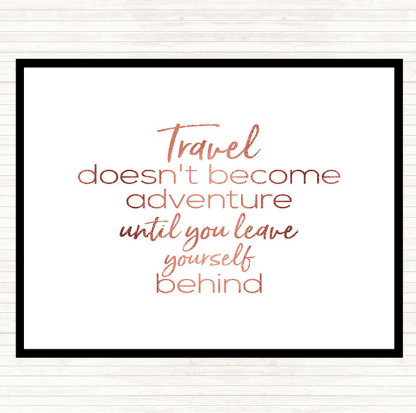 Rose Gold Travel Quote Mouse Mat Pad