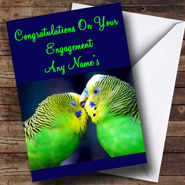 Love Birds Personalised Engagement Card