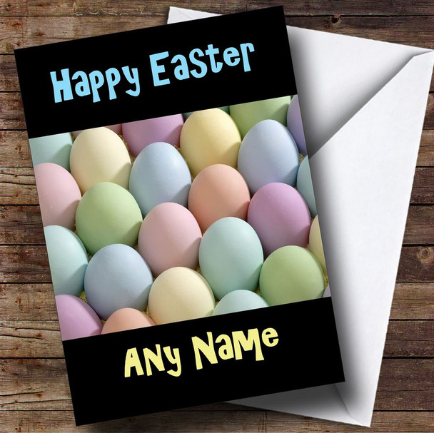 Pastel Eggs Personalised Easter Card