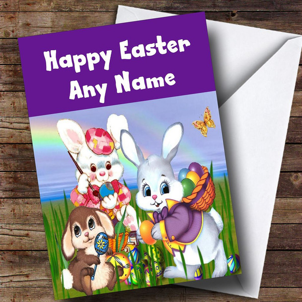 Easter Bunnies Personalised Easter Card