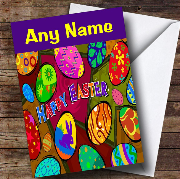 Bright And Colourful Personalised Easter Card