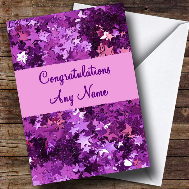 Purple Personalised Congratulations Card