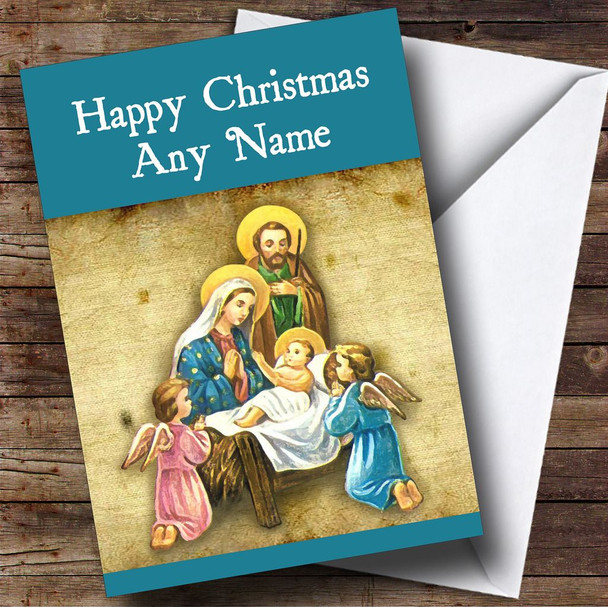 Baby Jesus Christmas Card Personalised